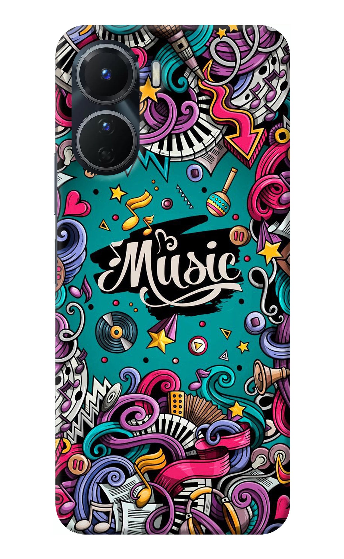 Music Graffiti Vivo Y56 5G Back Cover