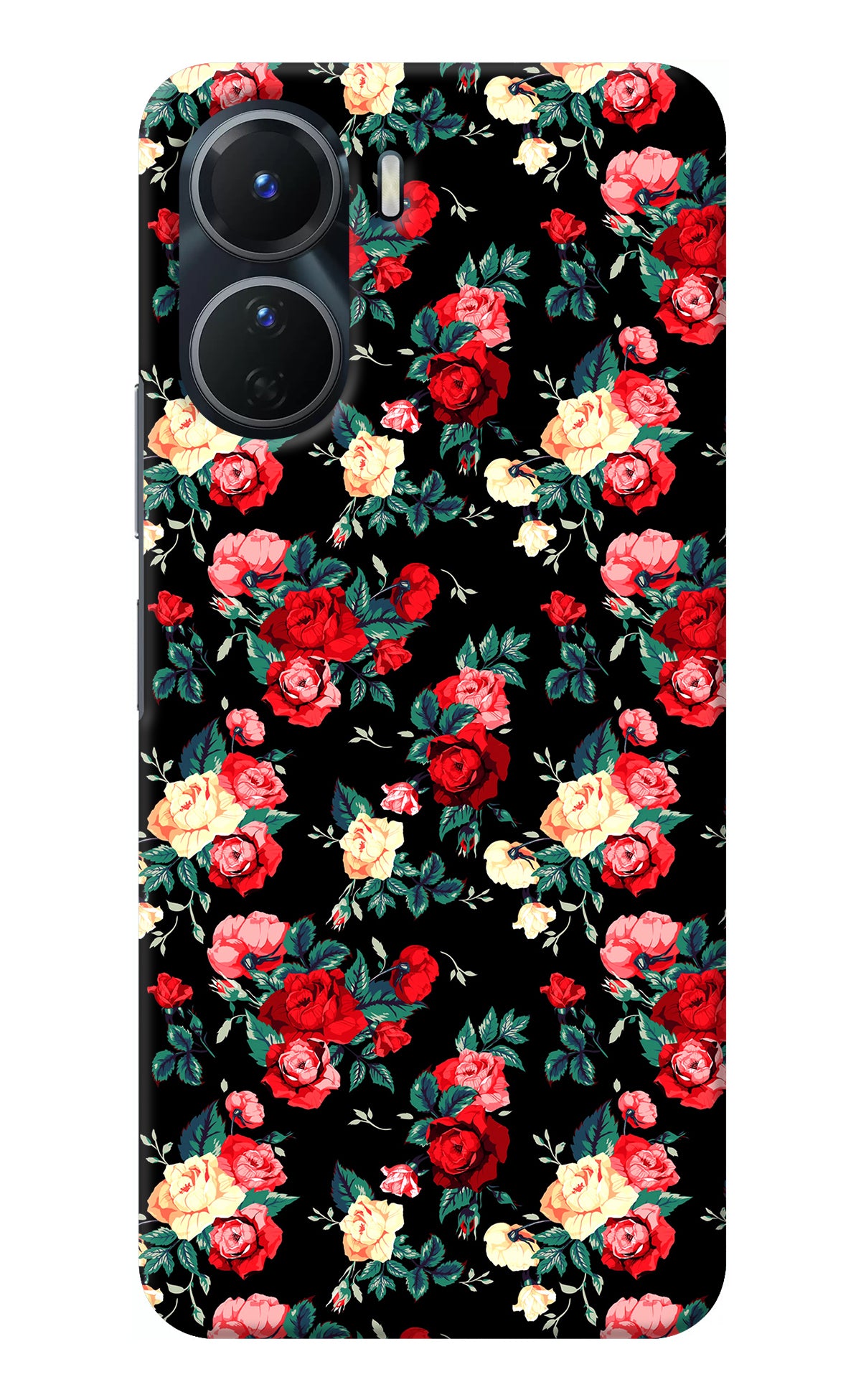 Rose Pattern Vivo Y56 5G Back Cover