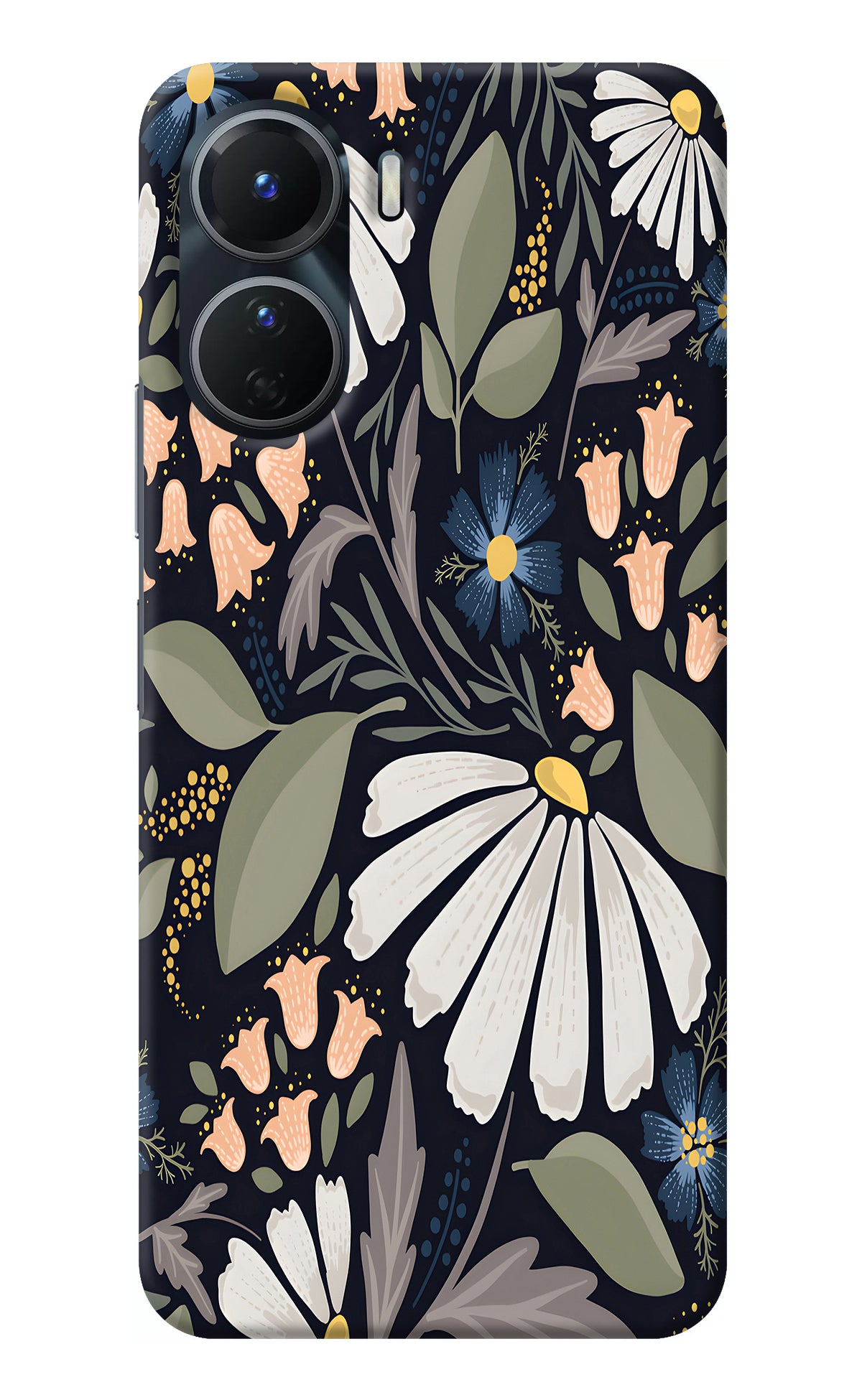 Flowers Art Vivo Y56 5G Back Cover