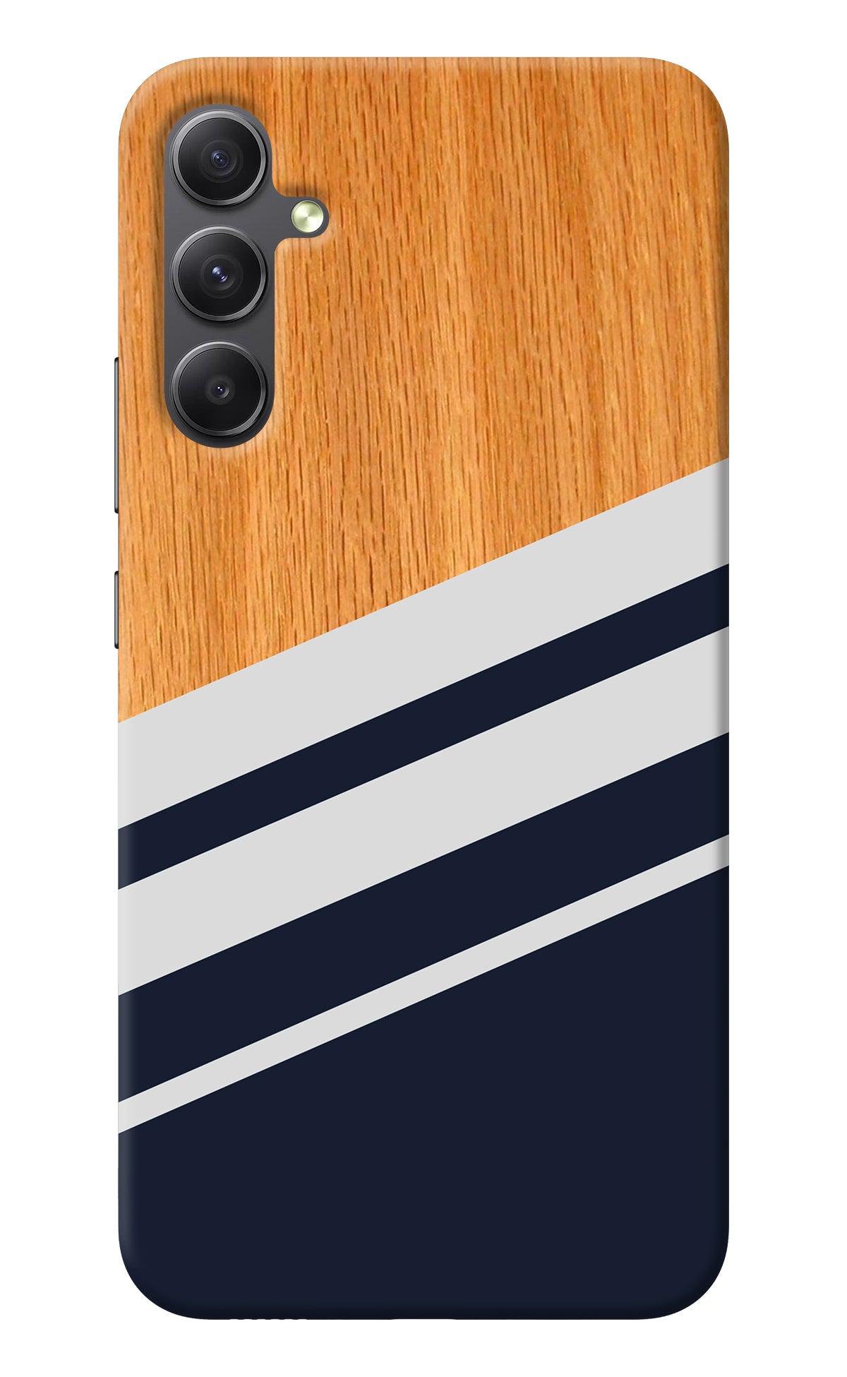 Blue and white wooden Samsung A34 5G Back Cover