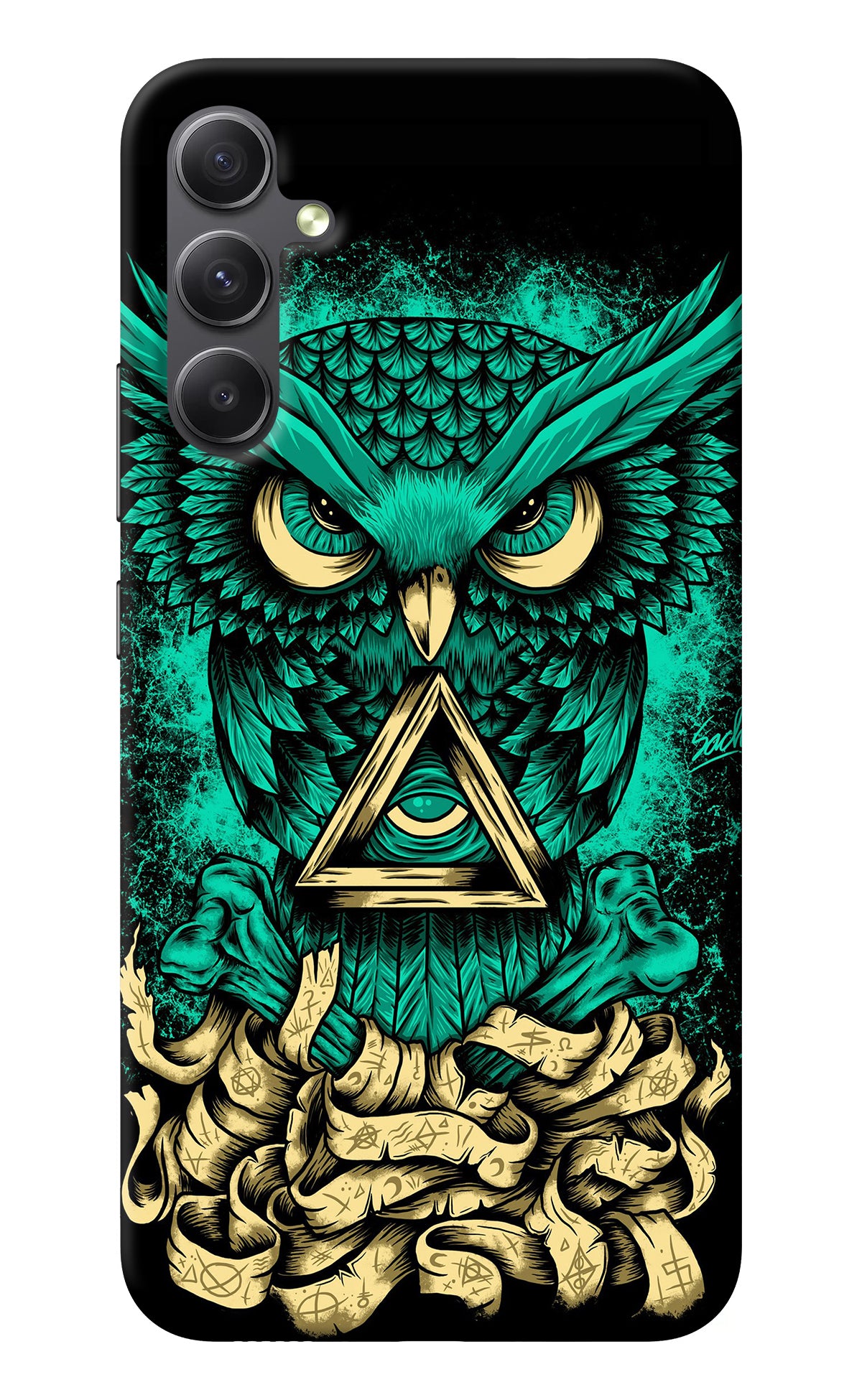 Green Owl Samsung A34 5G Back Cover