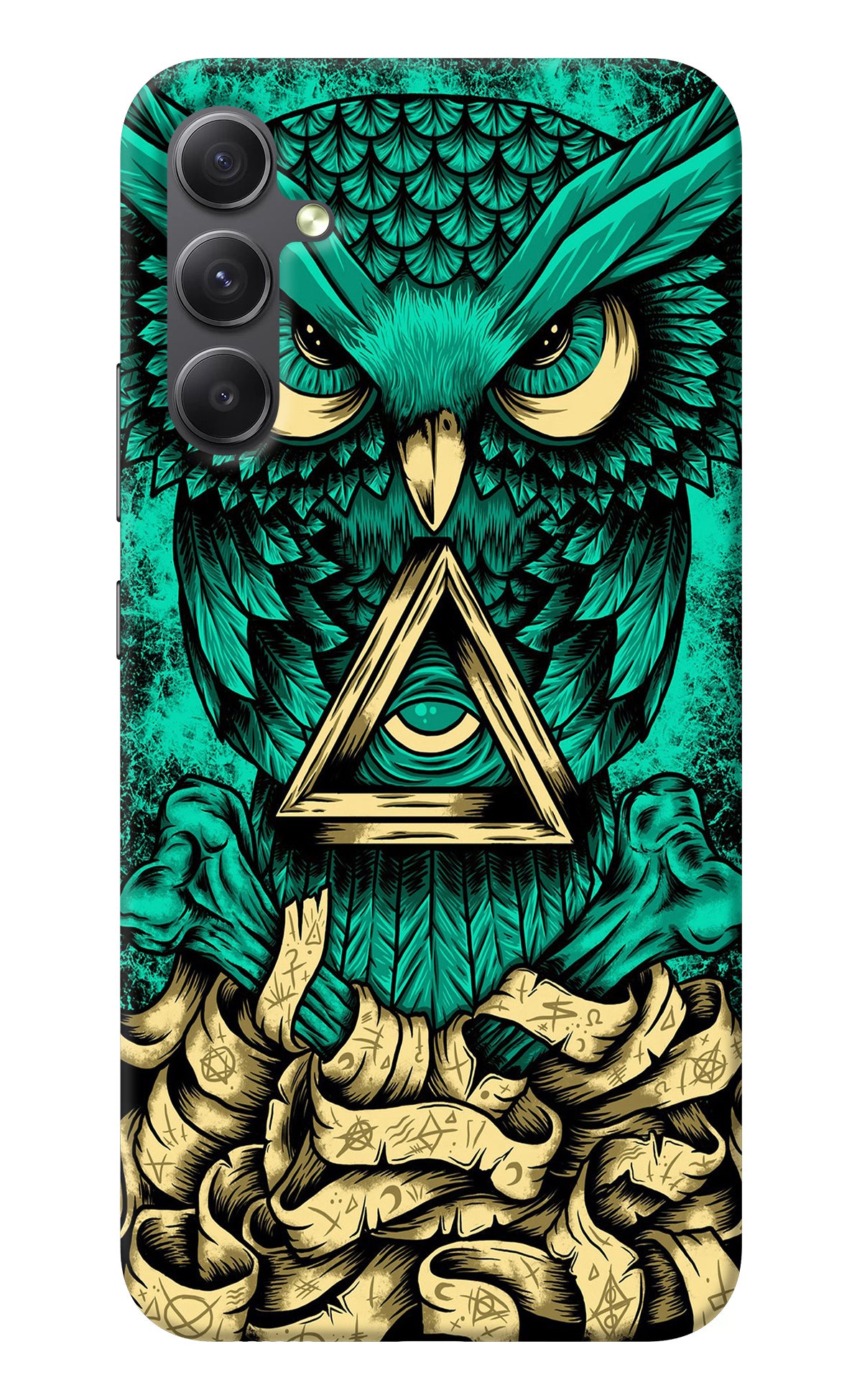 Green Owl Samsung A34 5G Back Cover