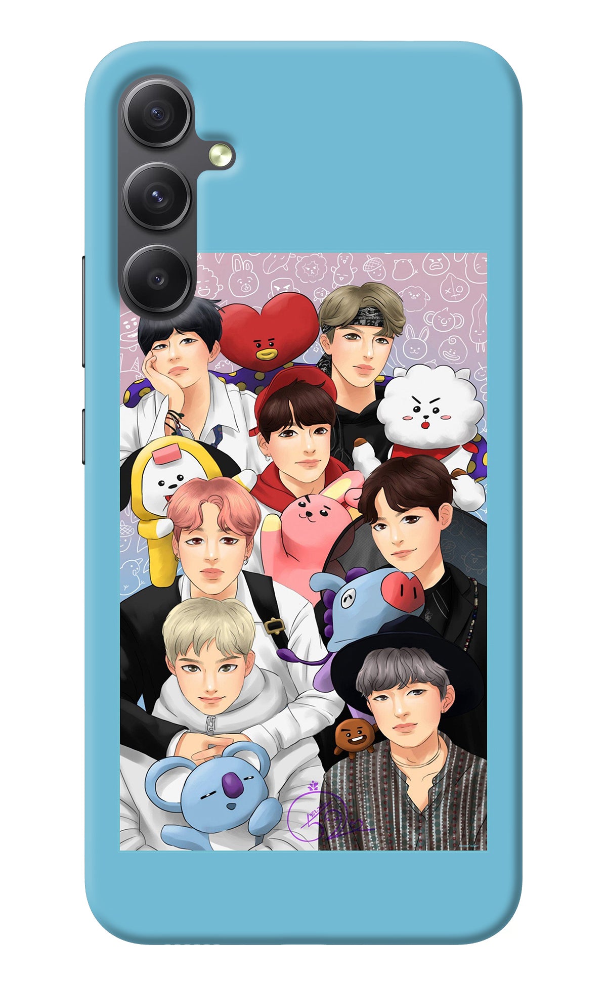 BTS with animals Samsung A34 5G Back Cover