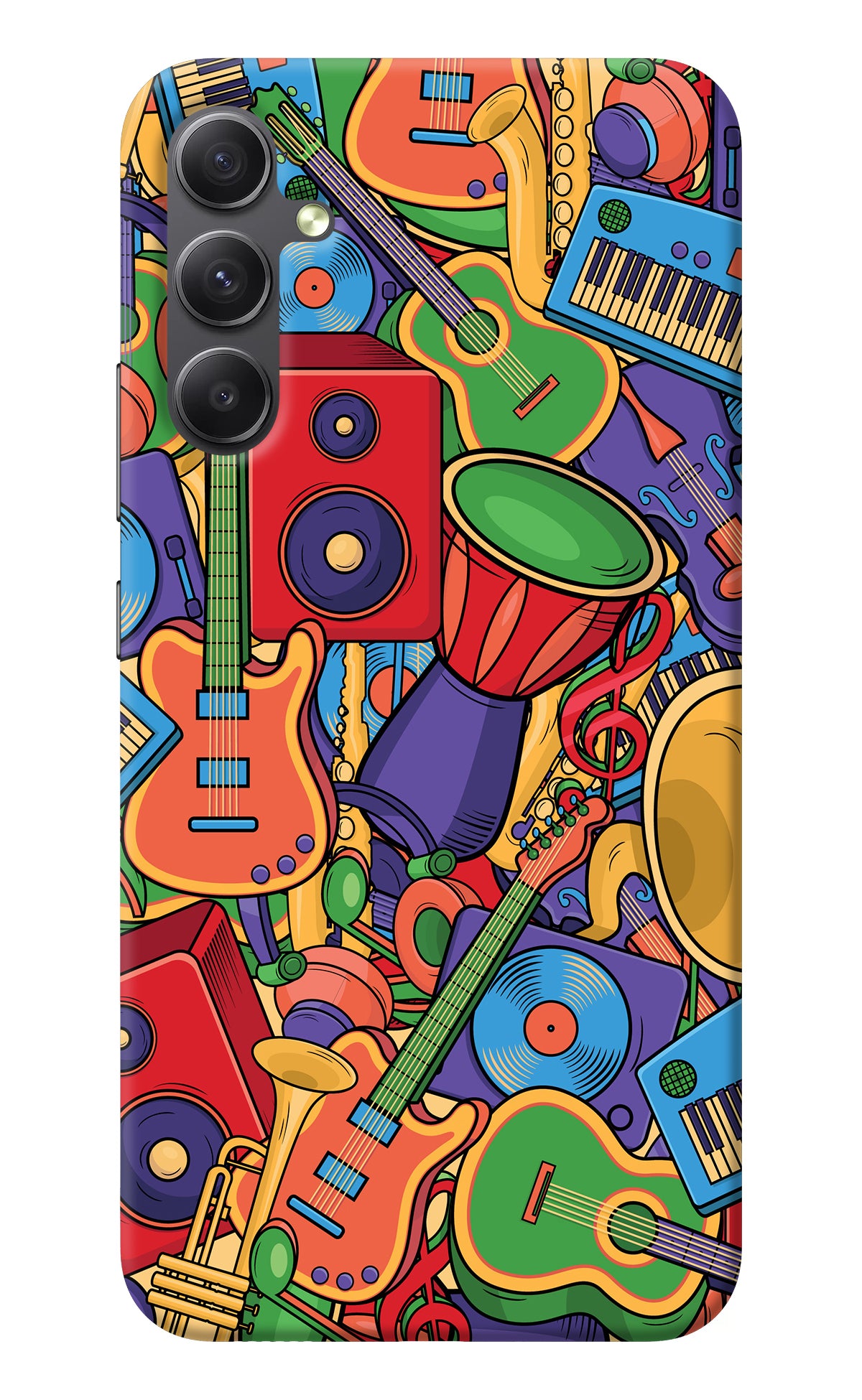 Music Instrument Doodle Samsung A34 5G Back Cover