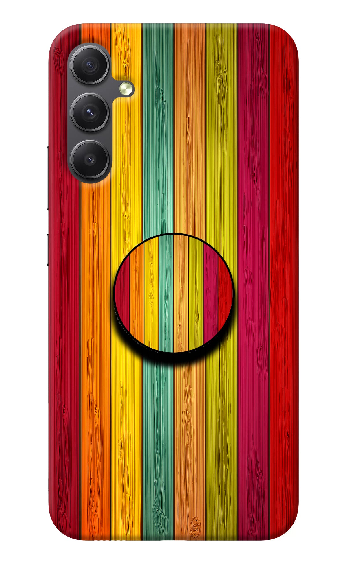 Multicolor Wooden Samsung A34 5G Pop Case