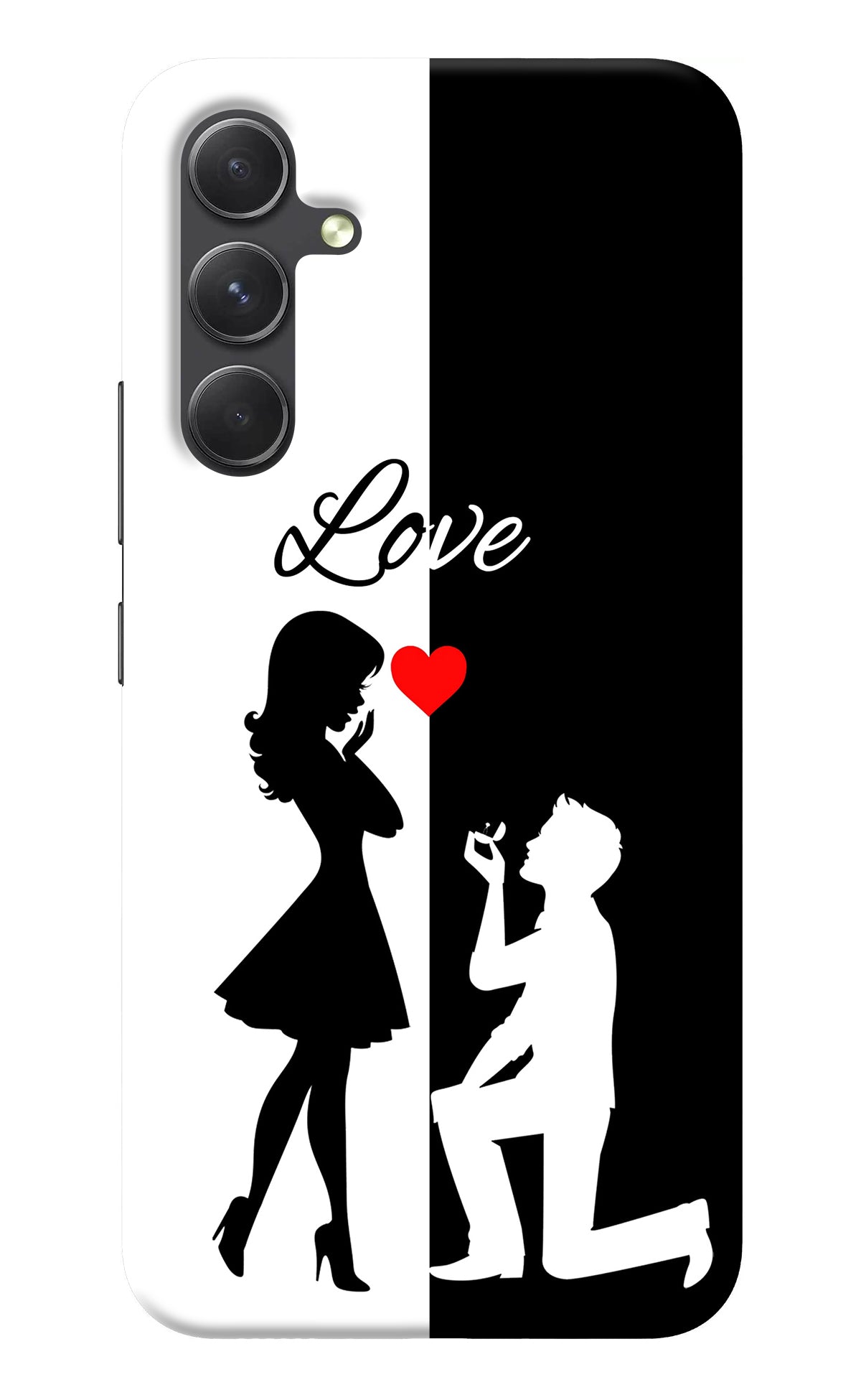 Love Propose Black And White Samsung A54 5G Back Cover