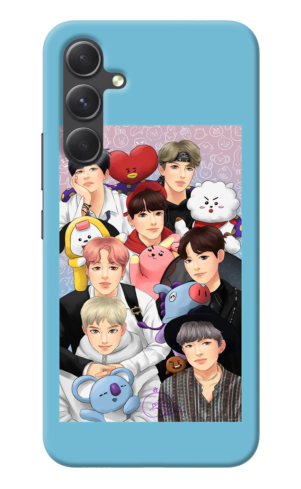 BTS with animals Samsung A54 5G Back Cover