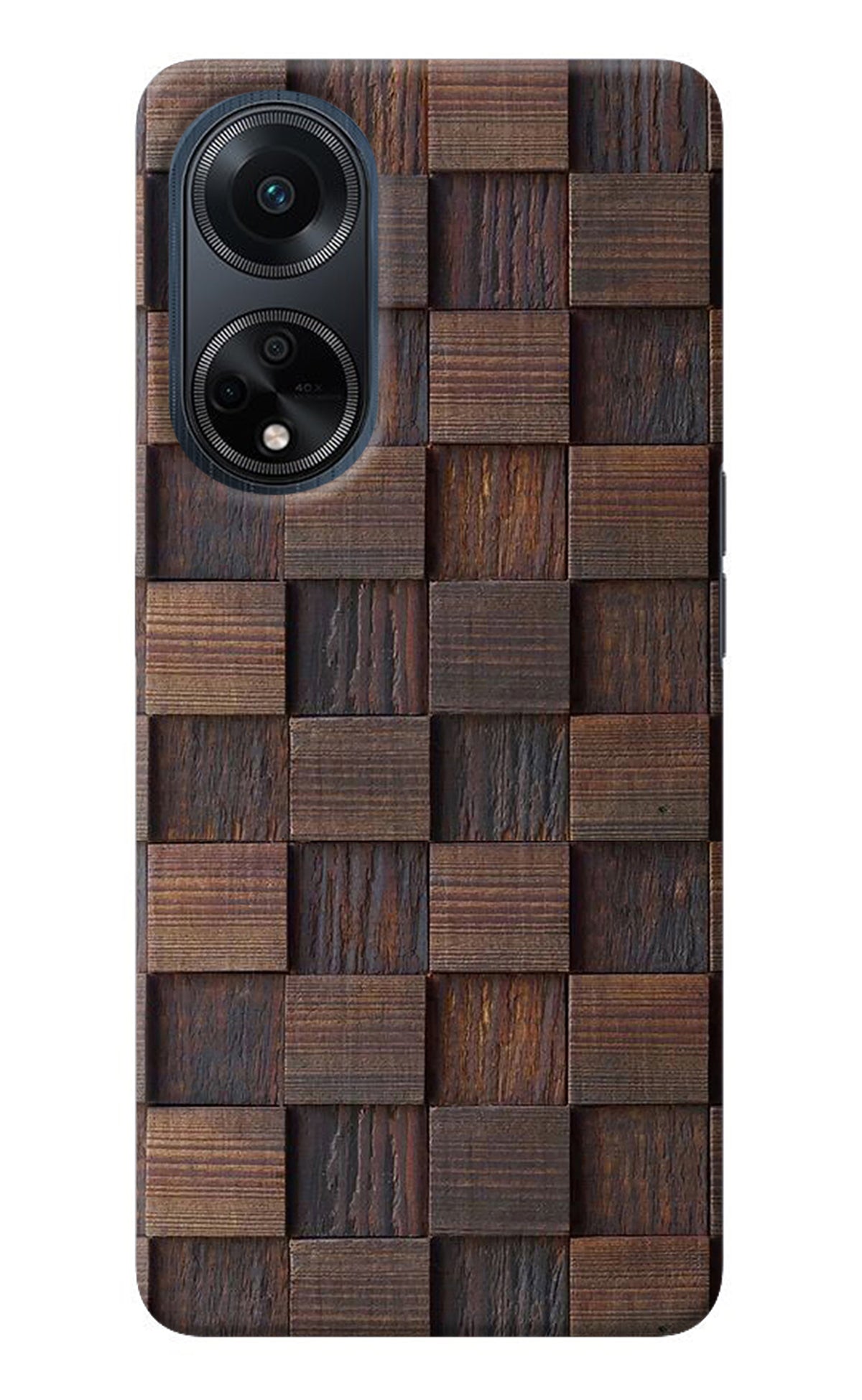 Wooden Cube Design Oppo F23 Back Cover