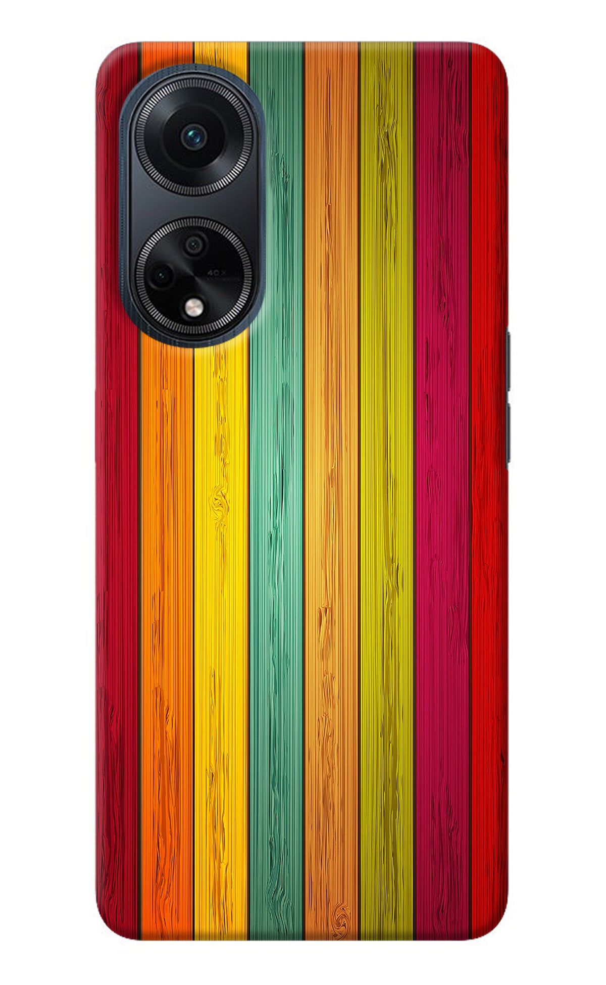 Multicolor Wooden Oppo F23 Back Cover