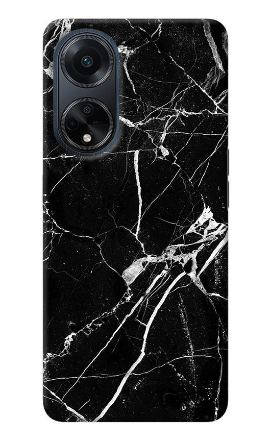 Black Marble Pattern Oppo F23 Back Cover
