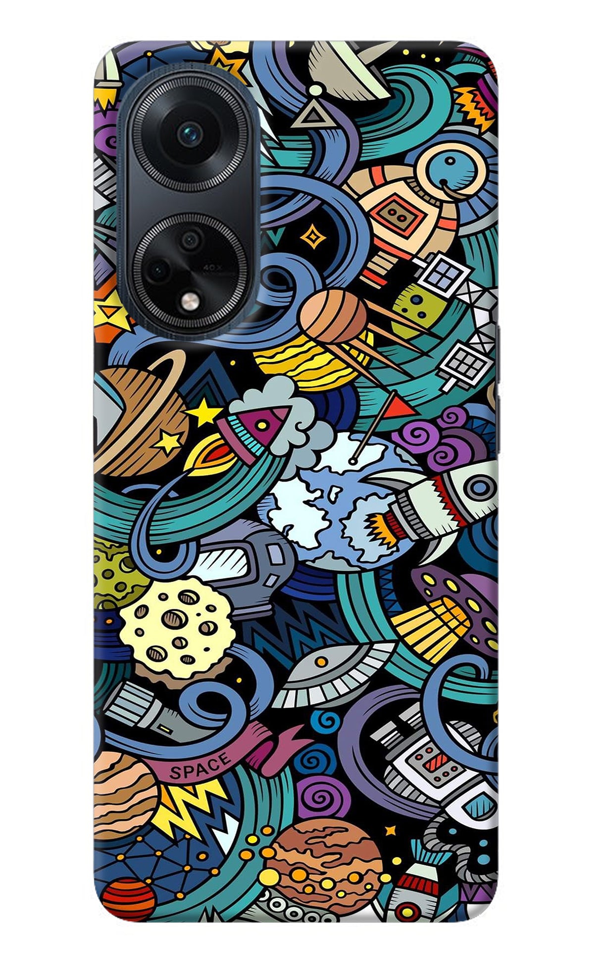 Space Abstract Oppo F23 Back Cover