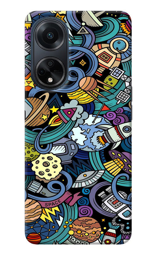 Space Abstract Oppo F23 Back Cover