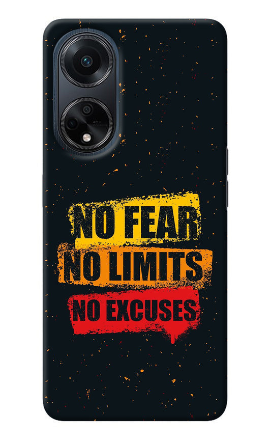 No Fear No Limits No Excuse Oppo F23 Back Cover