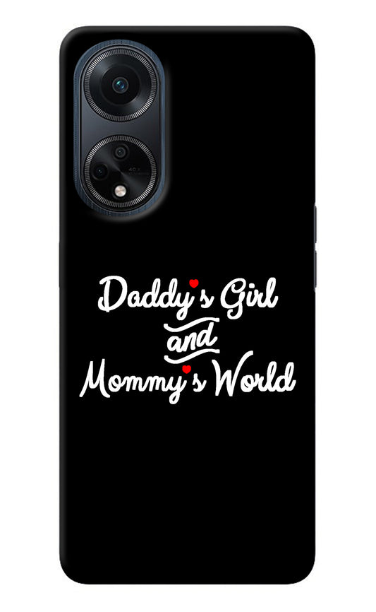 Daddy's Girl and Mommy's World Oppo F23 Back Cover