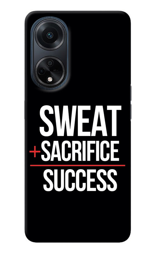 Sweat Sacrifice Success Oppo F23 Back Cover