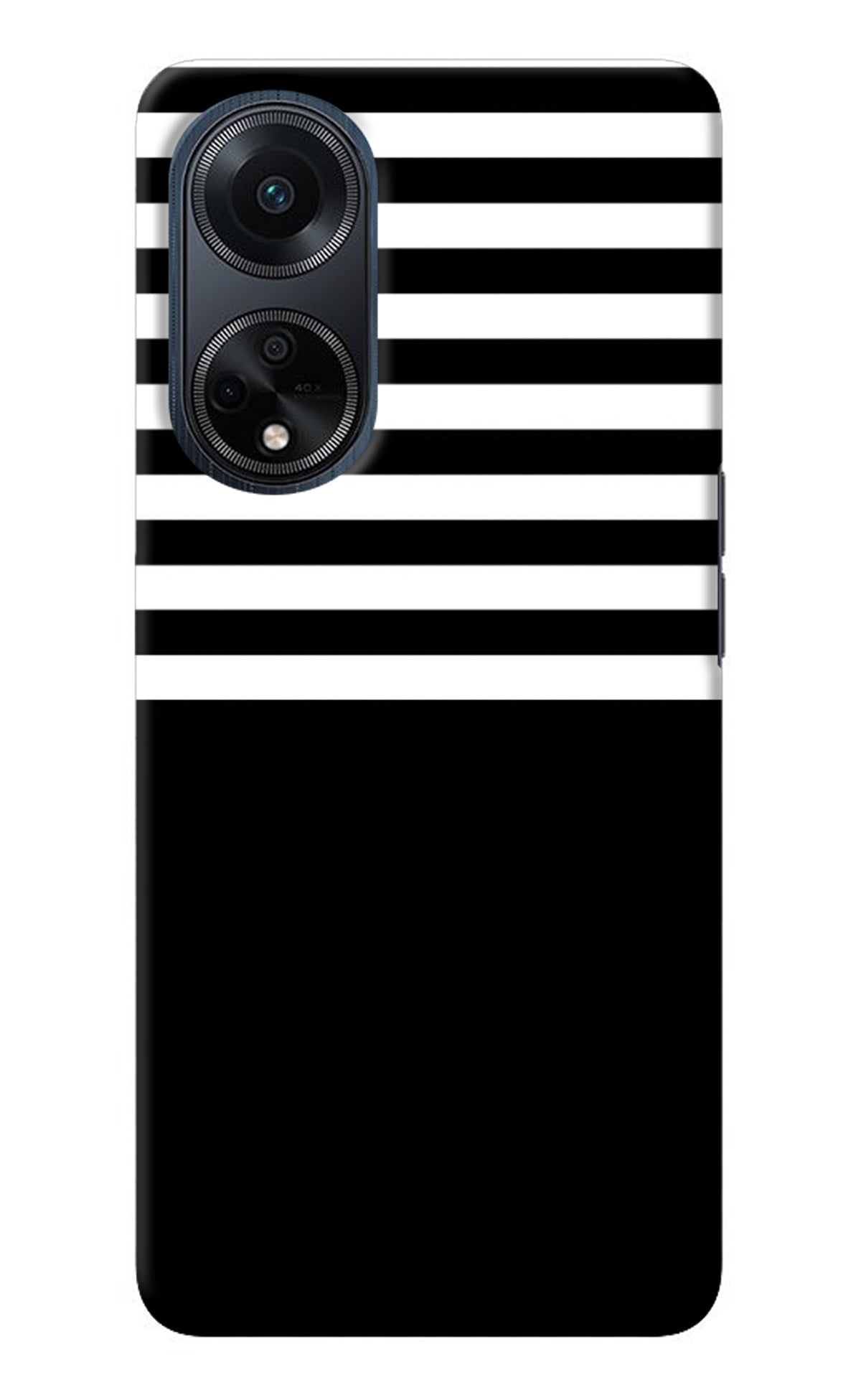 Black and White Print Oppo F23 Back Cover