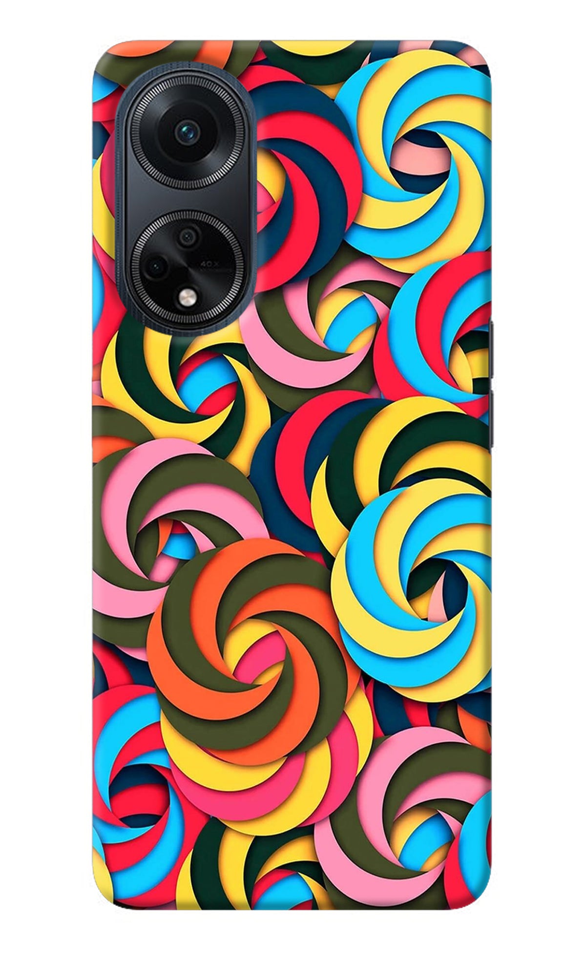 Spiral Pattern Oppo F23 Back Cover