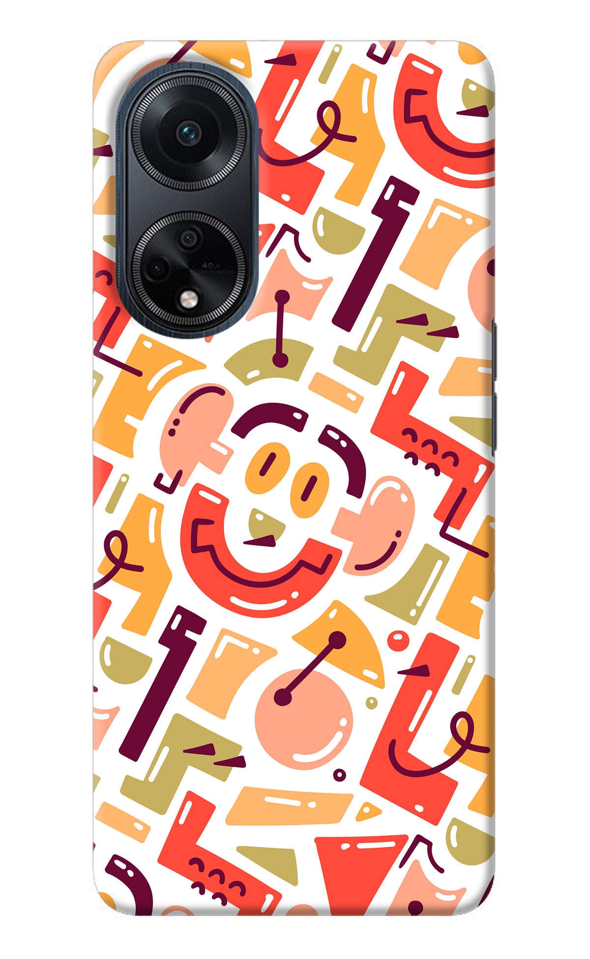 Doodle Pattern Oppo F23 Back Cover