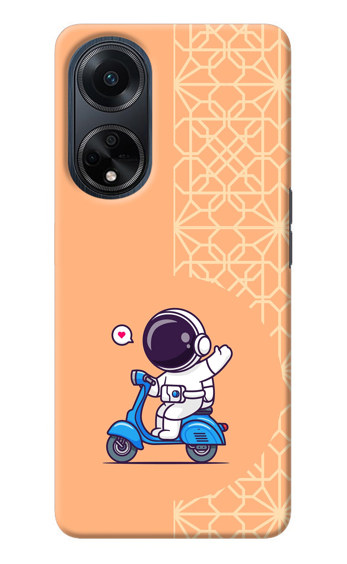 Cute Astronaut Riding Oppo F23 Back Cover