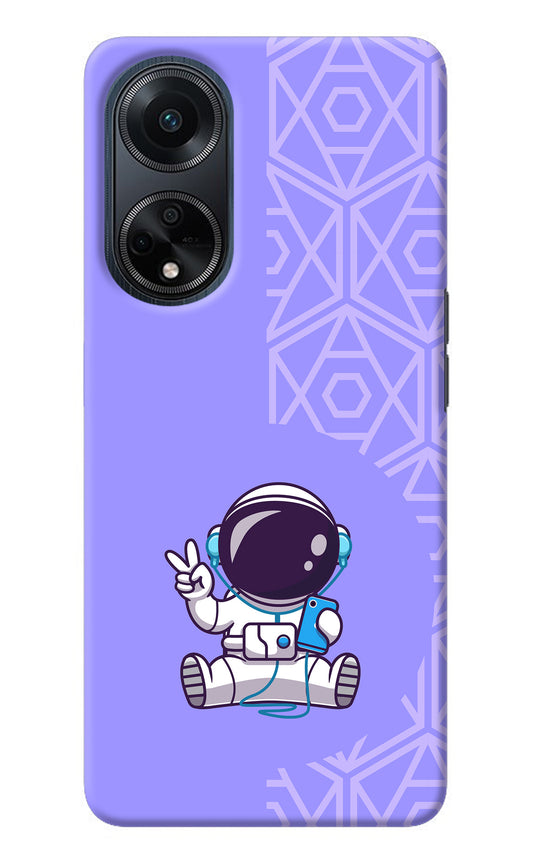Cute Astronaut Chilling Oppo F23 Back Cover