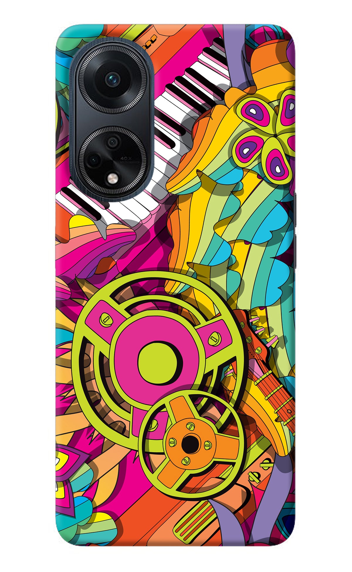 Music Doodle Oppo F23 Back Cover