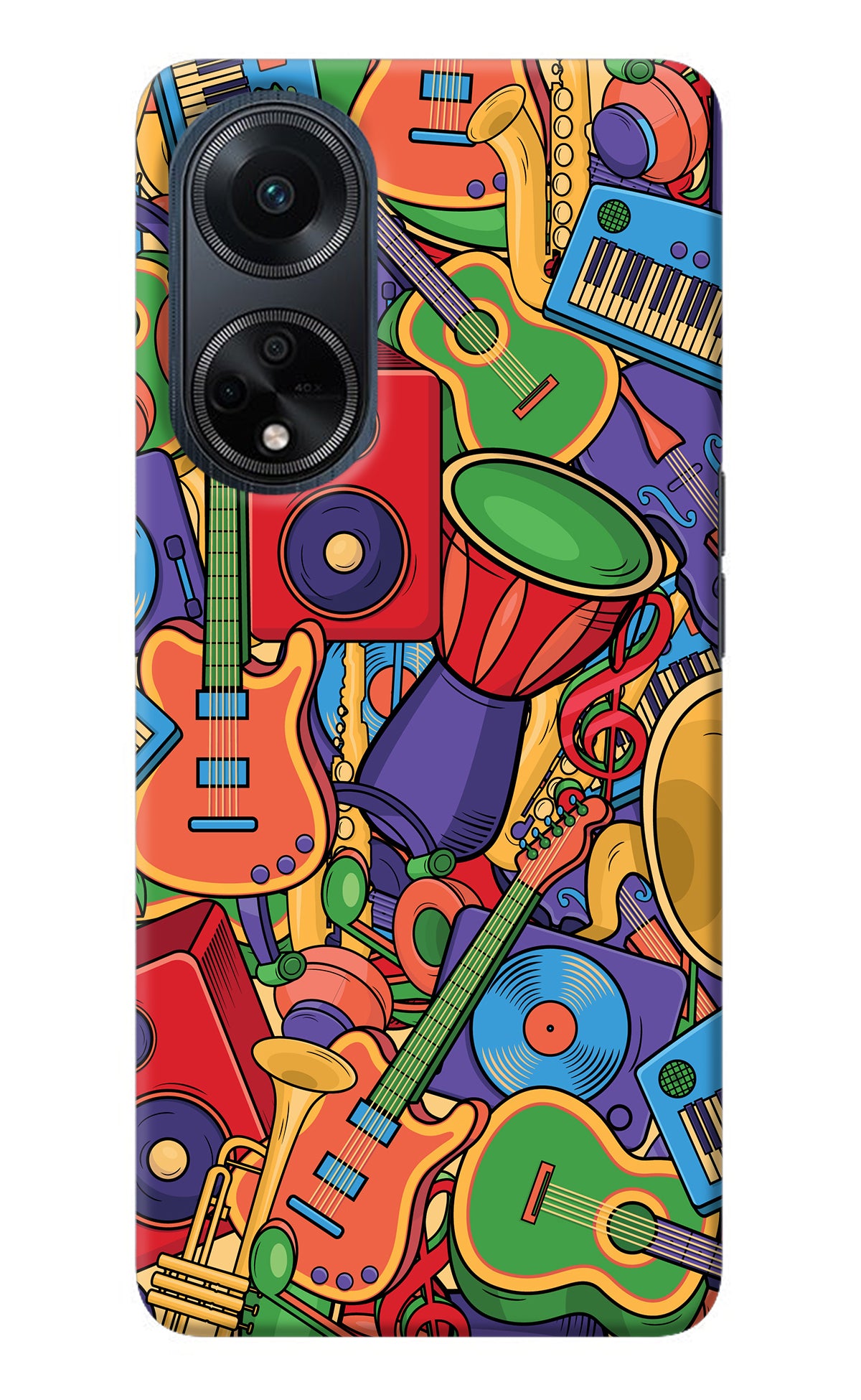 Music Instrument Doodle Oppo F23 Back Cover