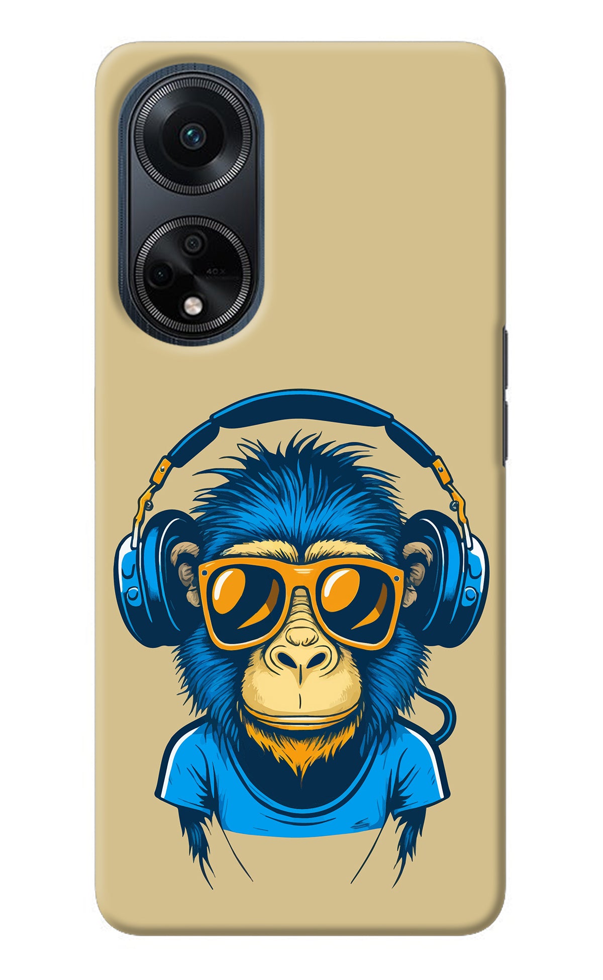 Monkey Headphone Oppo F23 Back Cover