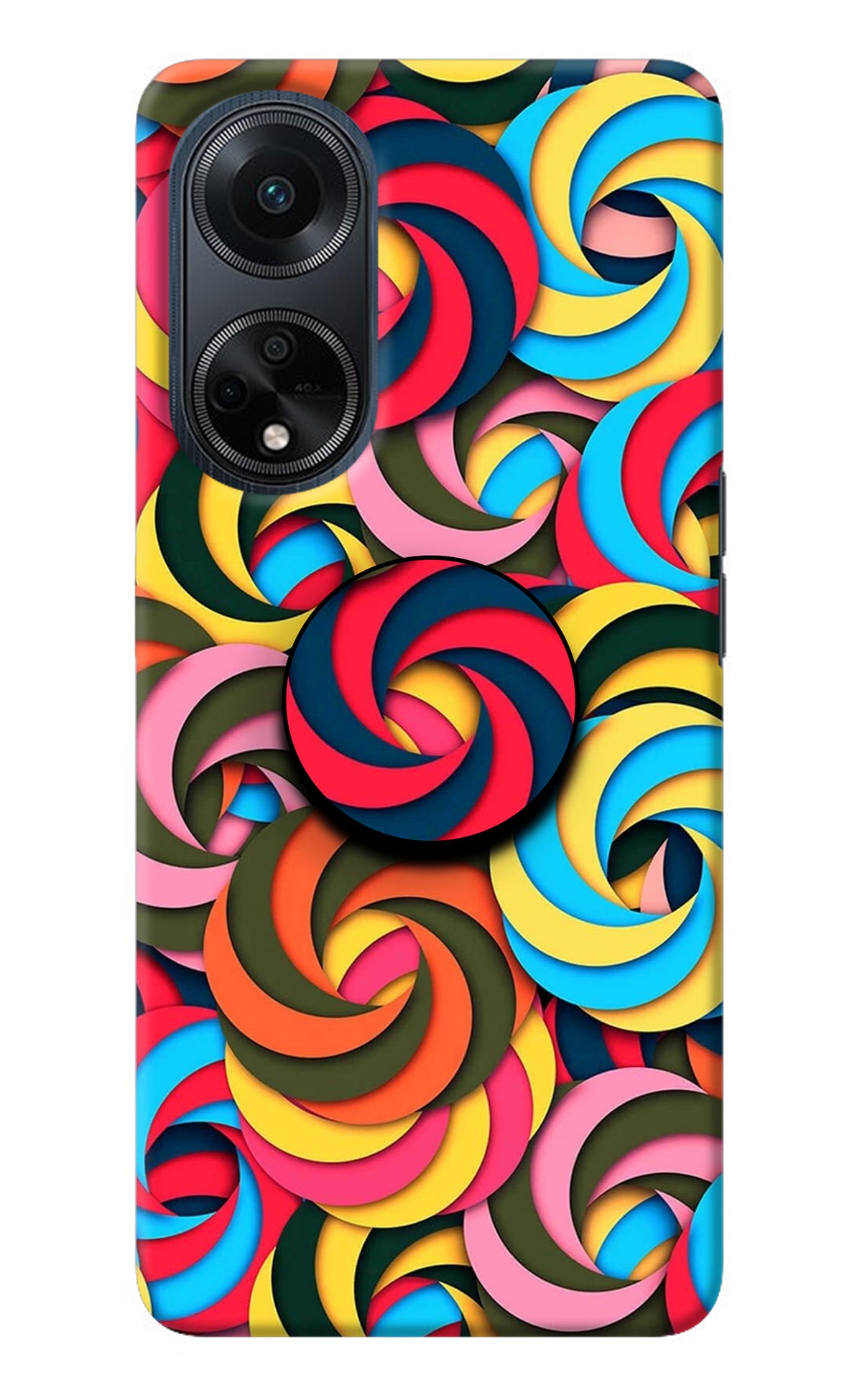 Spiral Pattern Oppo F23 Pop Case