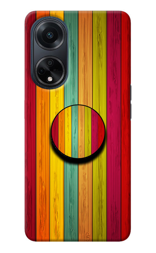 Multicolor Wooden Oppo F23 Pop Case