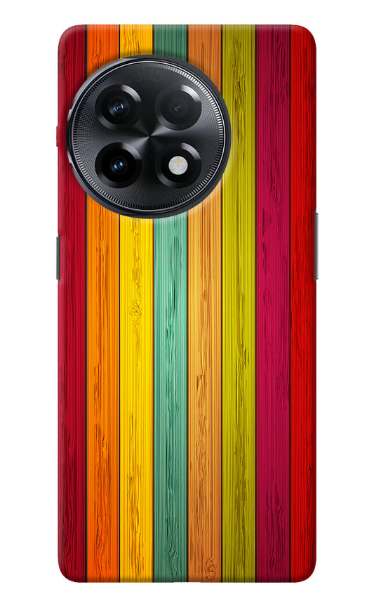 Multicolor Wooden OnePlus 11R Back Cover