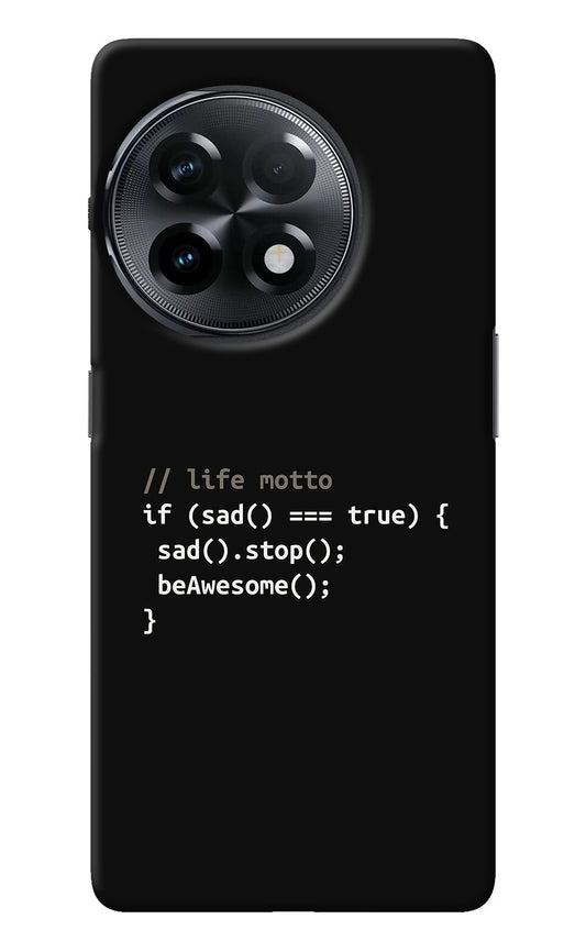 Life Motto Code OnePlus 11R Back Cover