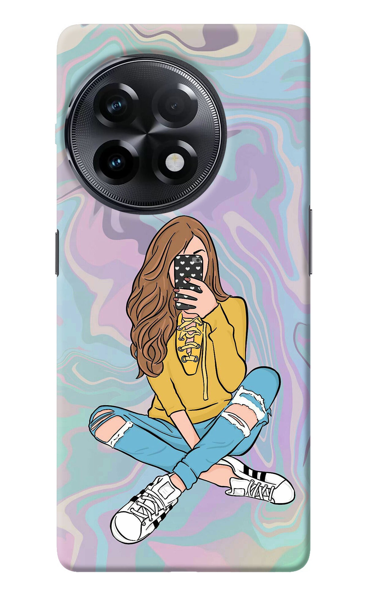 Selfie Girl OnePlus 11R Back Cover