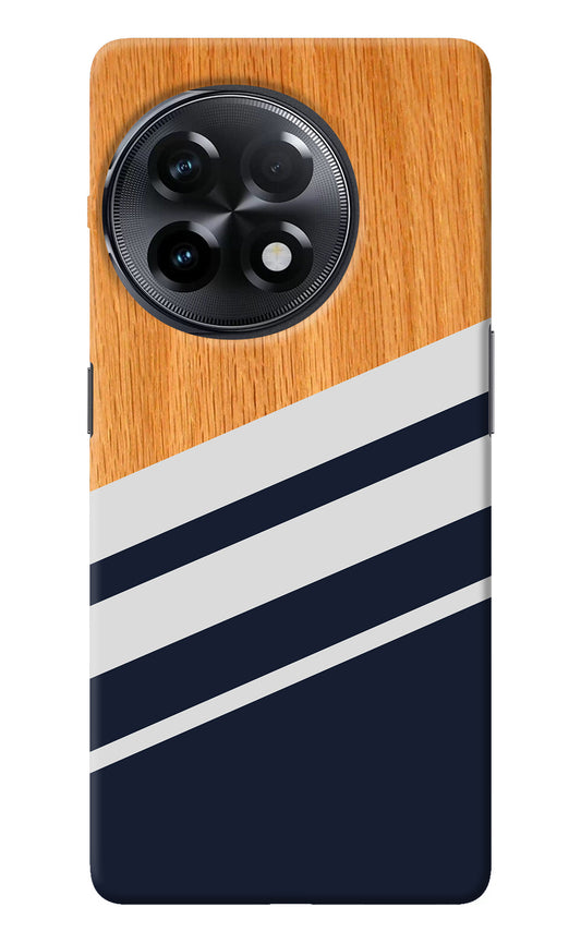 Blue and white wooden OnePlus 11R Back Cover