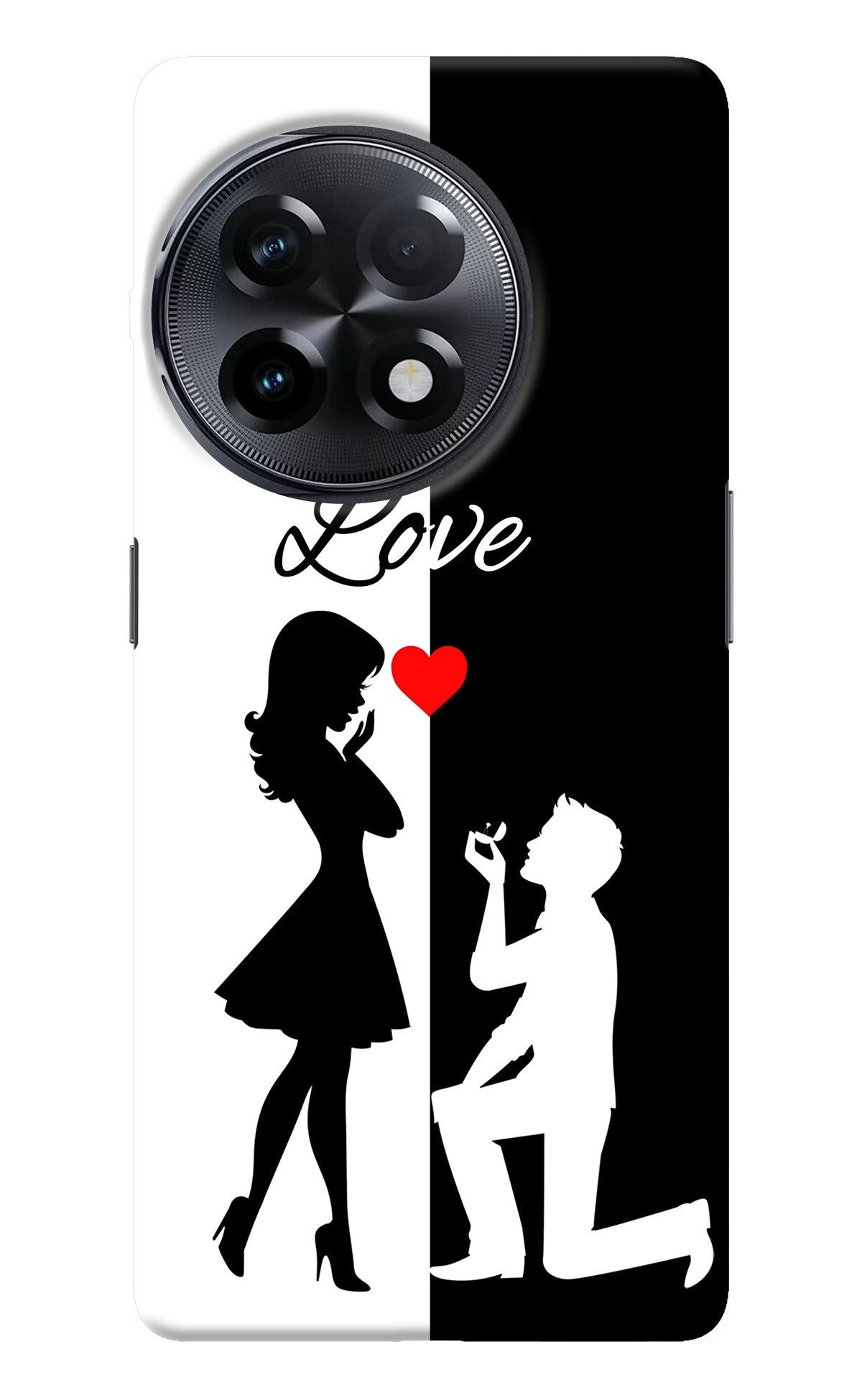 Love Propose Black And White OnePlus 11R Back Cover