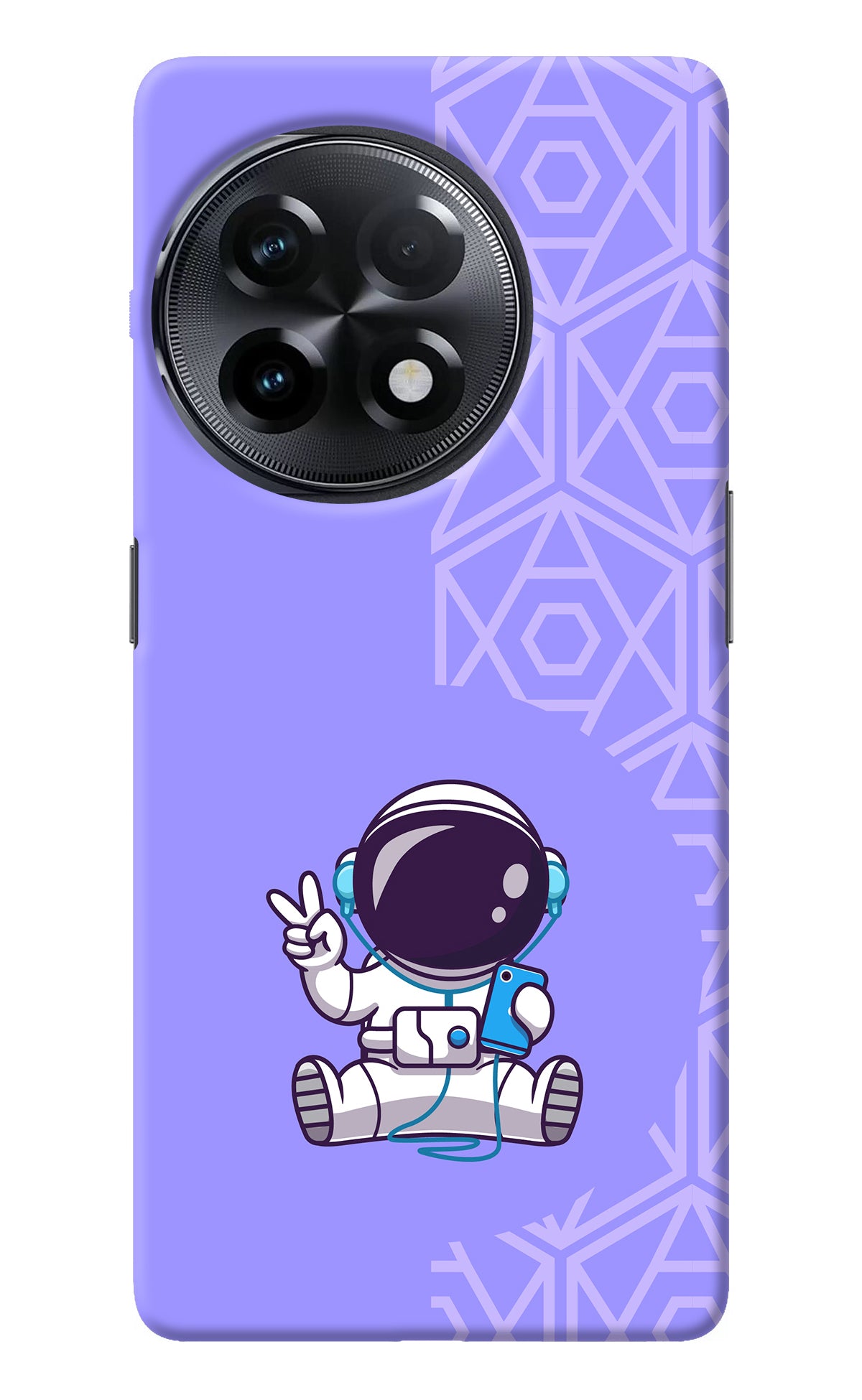 Cute Astronaut Chilling OnePlus 11R Back Cover