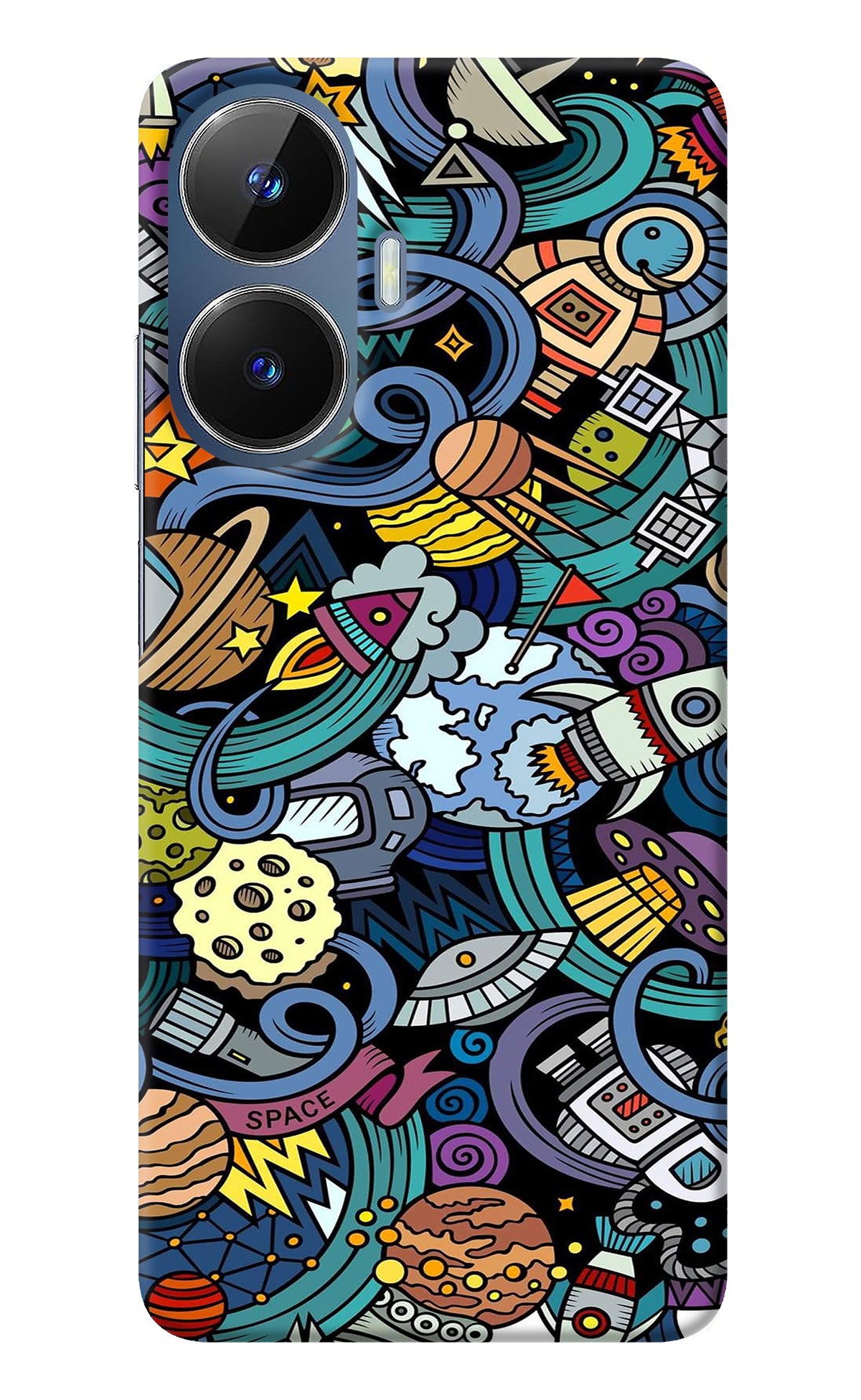 Space Abstract Realme C55/N55 Back Cover