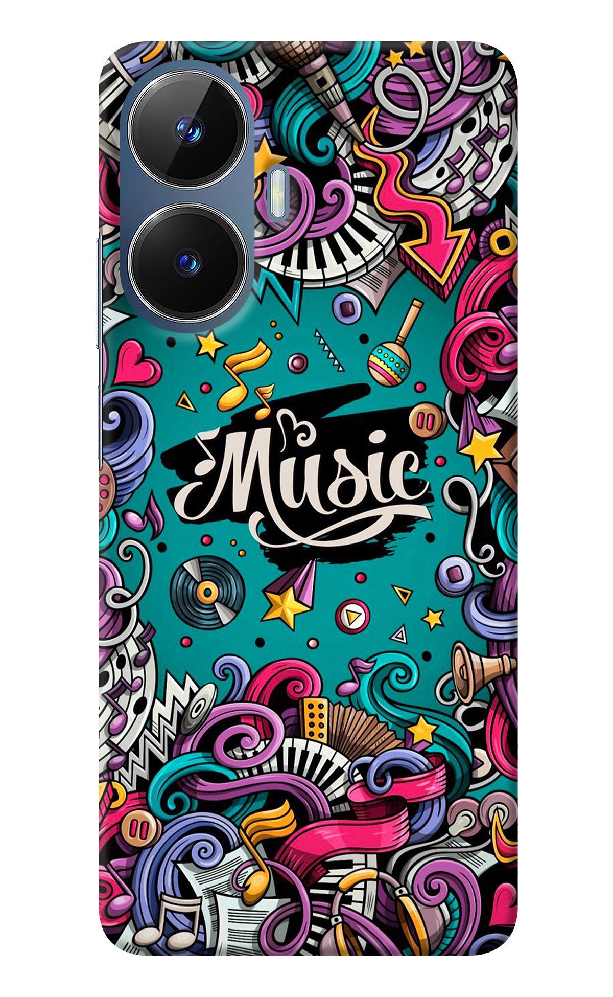 Music Graffiti Realme C55/N55 Back Cover