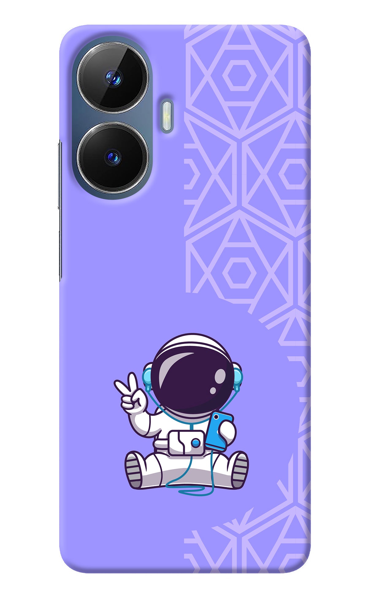 Cute Astronaut Chilling Realme C55/N55 Back Cover