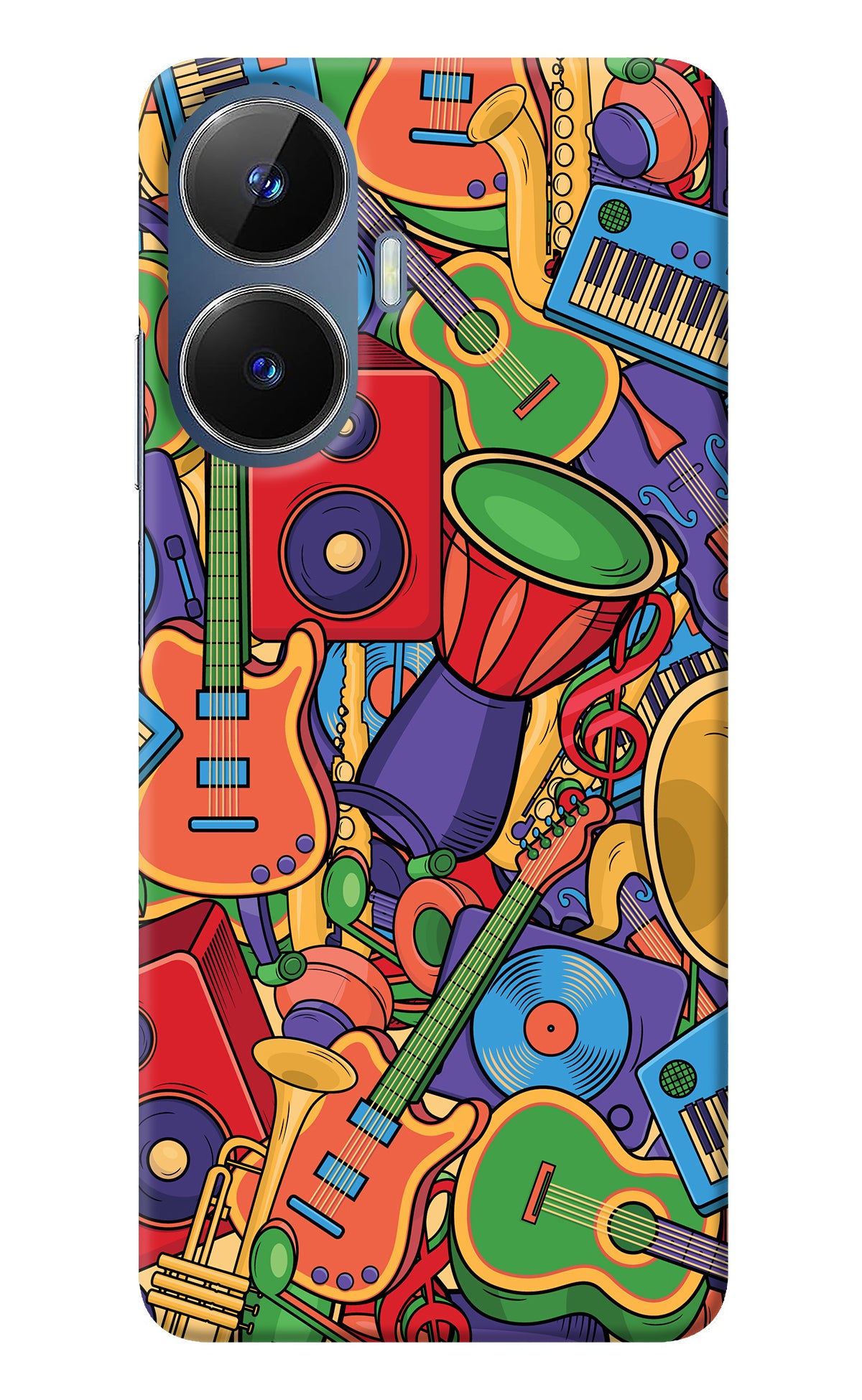 Music Instrument Doodle Realme C55/N55 Back Cover