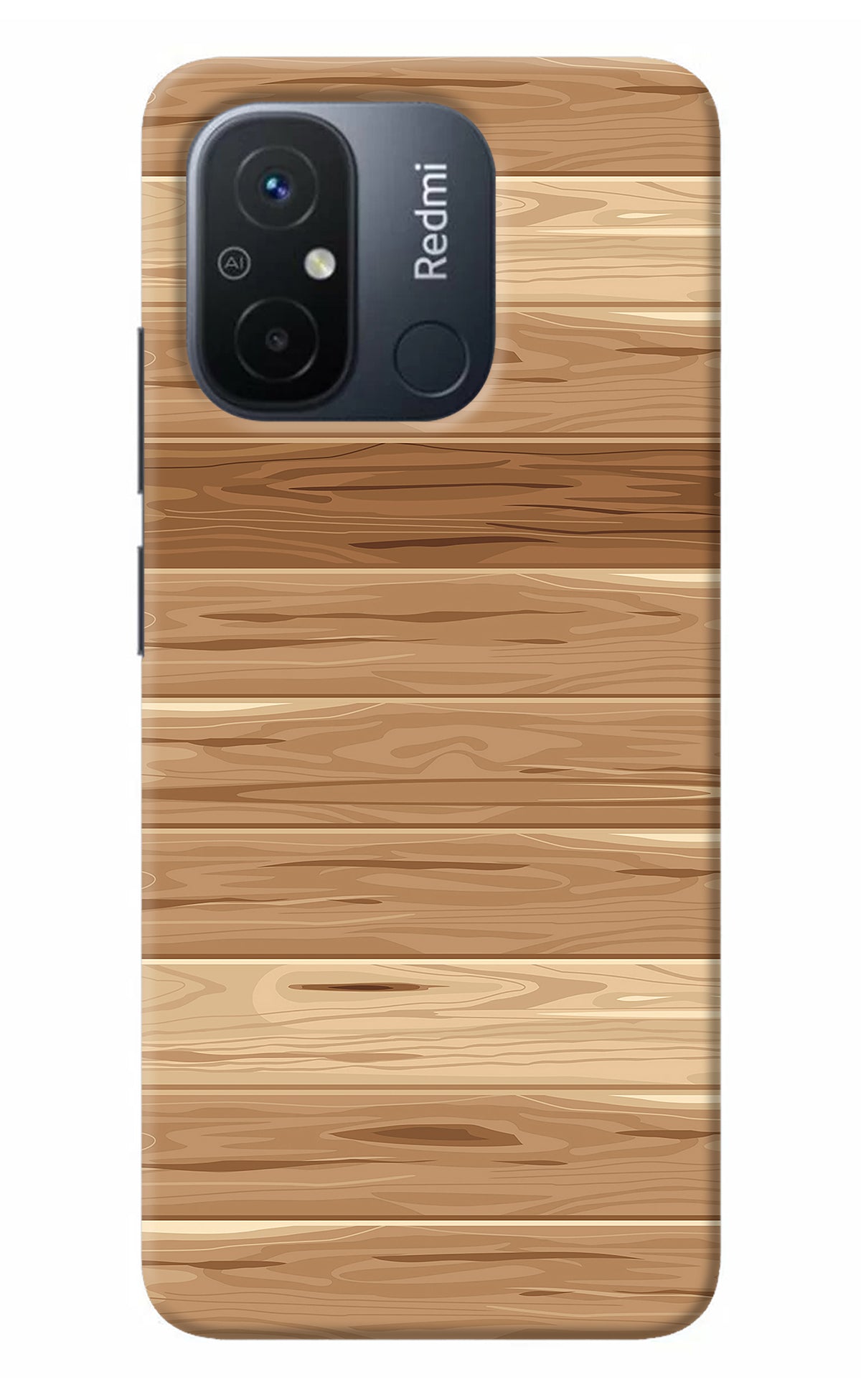 Wooden Vector Redmi 12C Back Cover