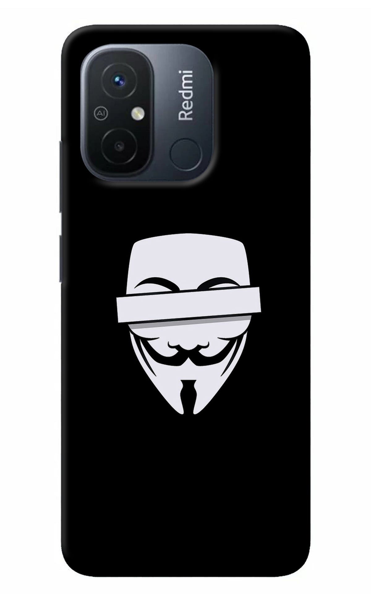 Anonymous Face Redmi 12C Back Cover