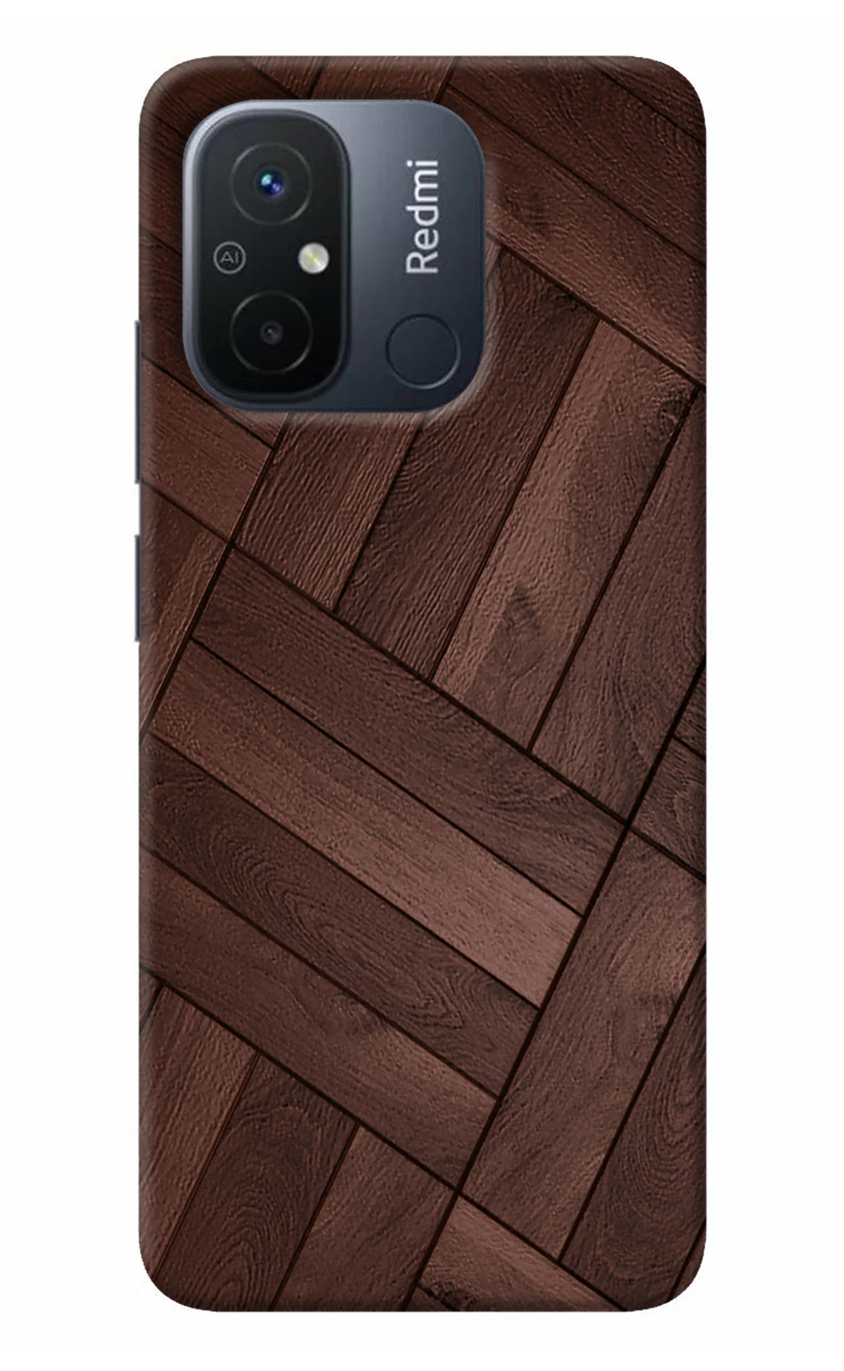 Wooden Texture Design Redmi 12C Back Cover