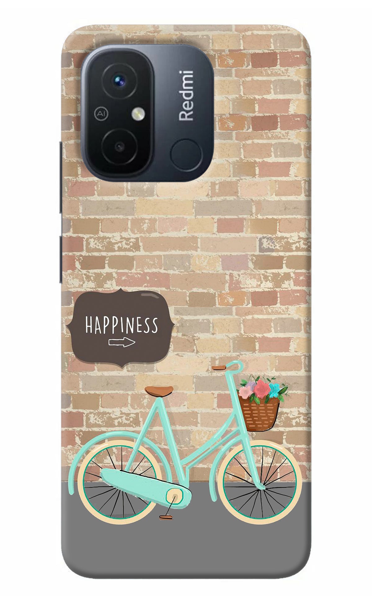 Happiness Artwork Redmi 12C Back Cover