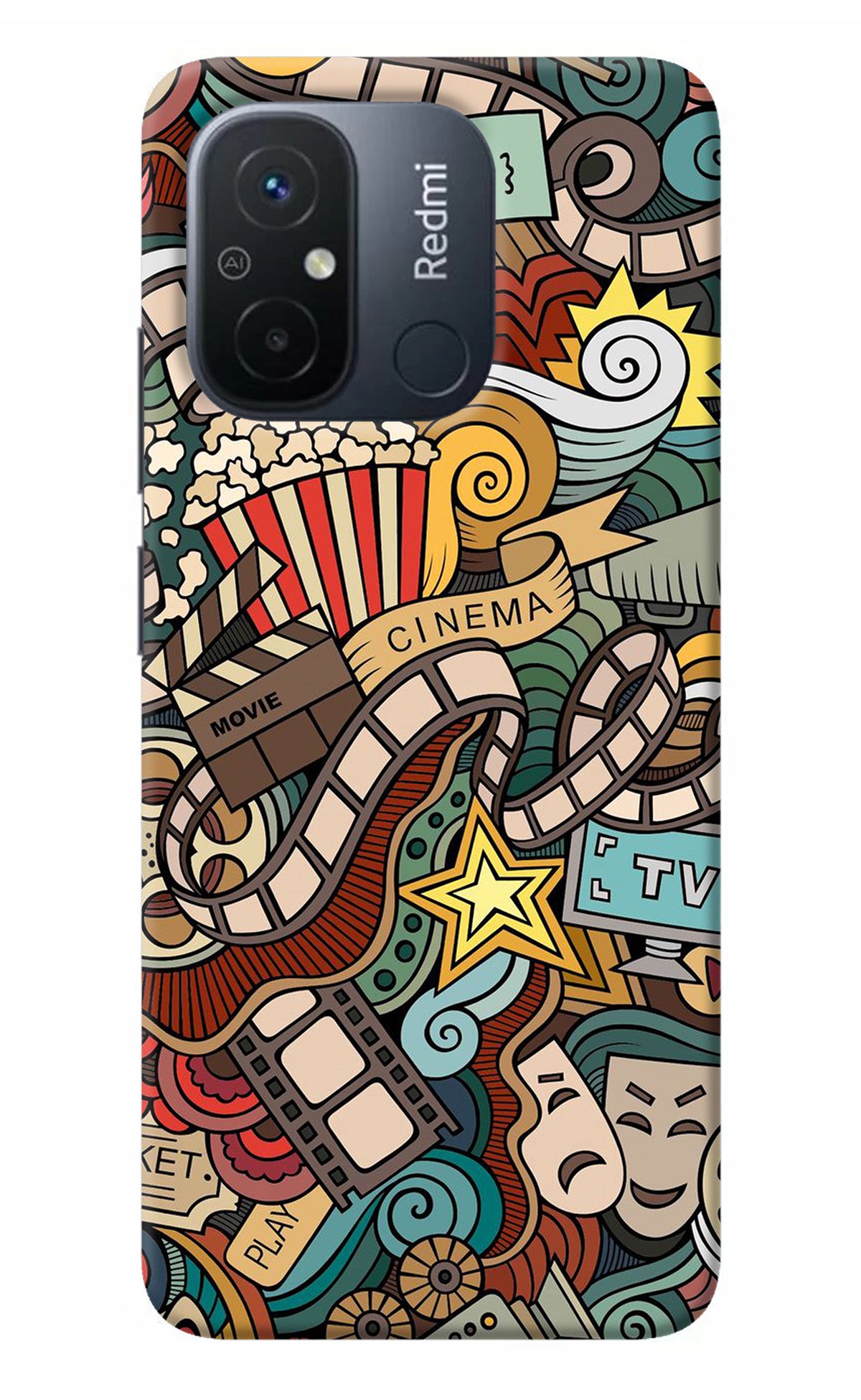 Cinema Abstract Redmi 12C Back Cover