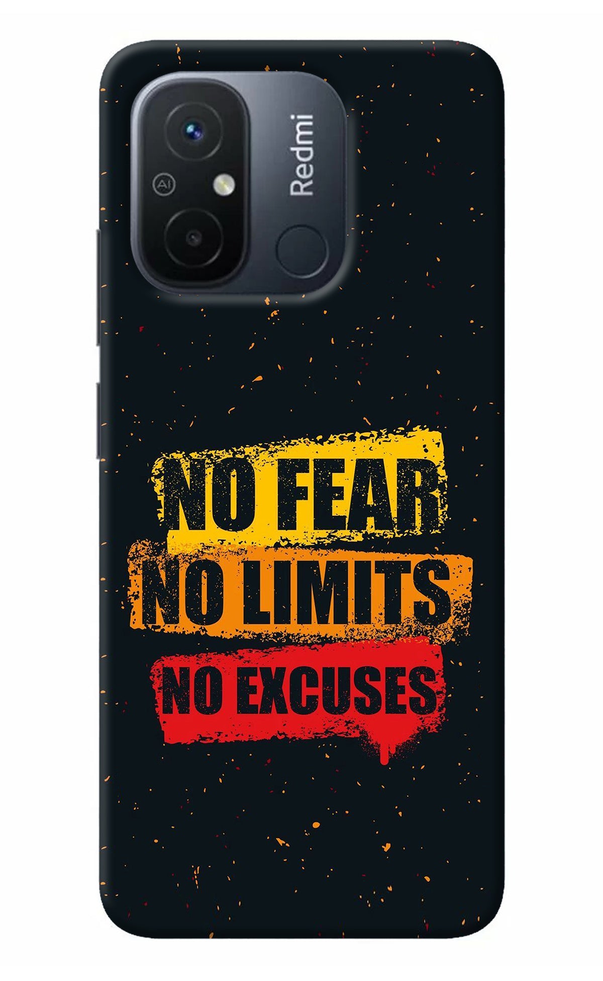 No Fear No Limits No Excuse Redmi 12C Back Cover