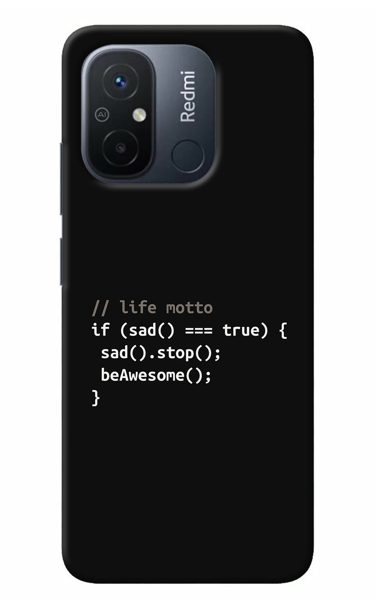 Life Motto Code Redmi 12C Back Cover