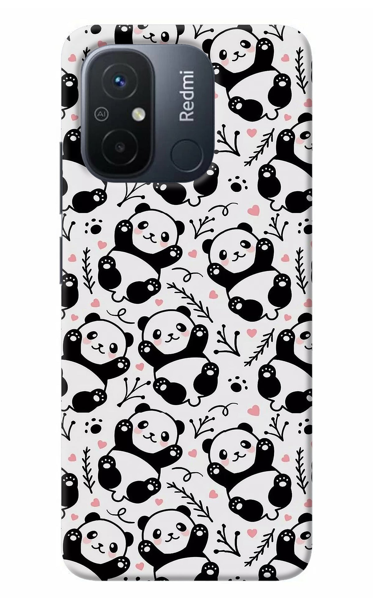 Cute Panda Redmi 12C Back Cover