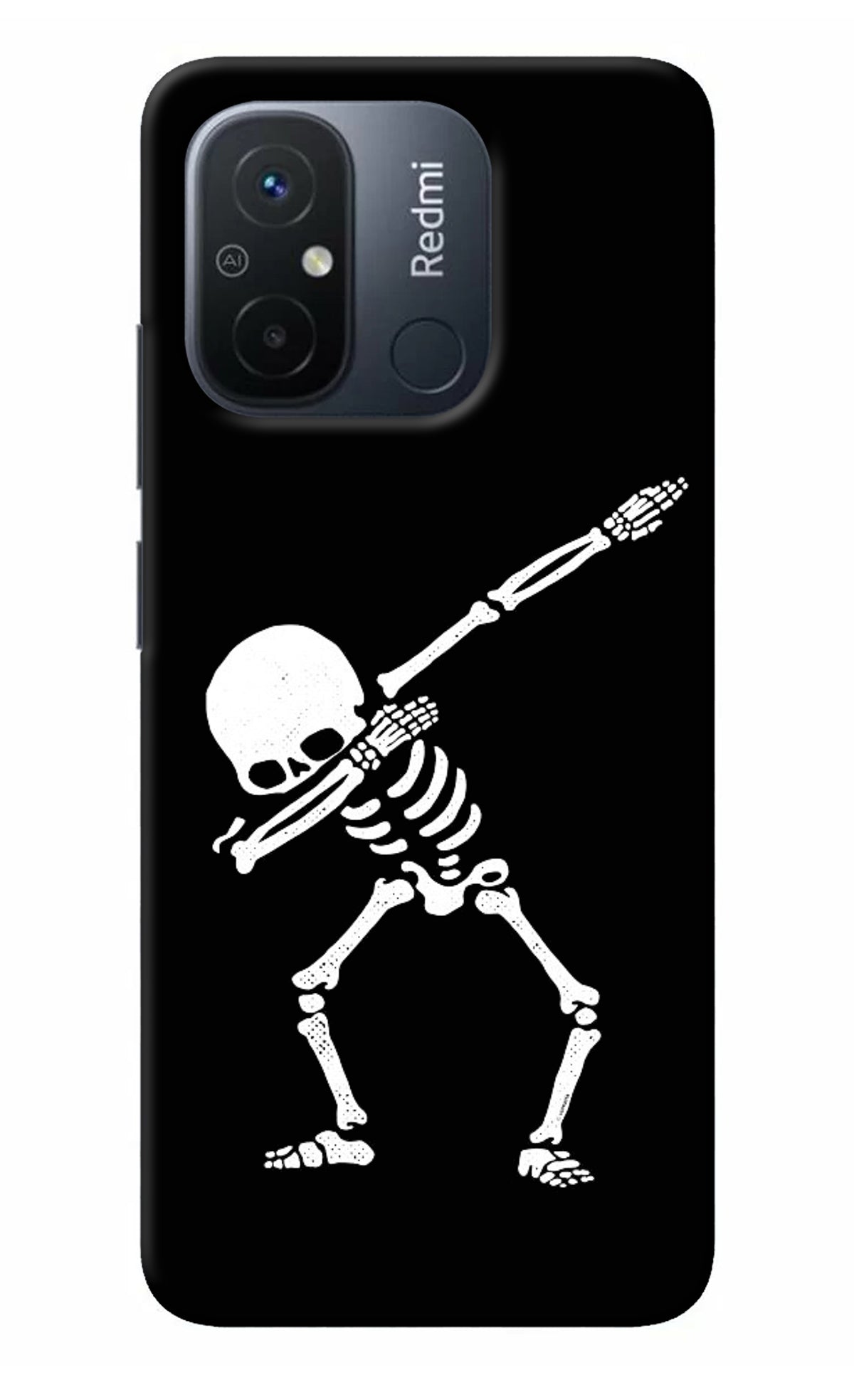 Dabbing Skeleton Art Redmi 12C Back Cover