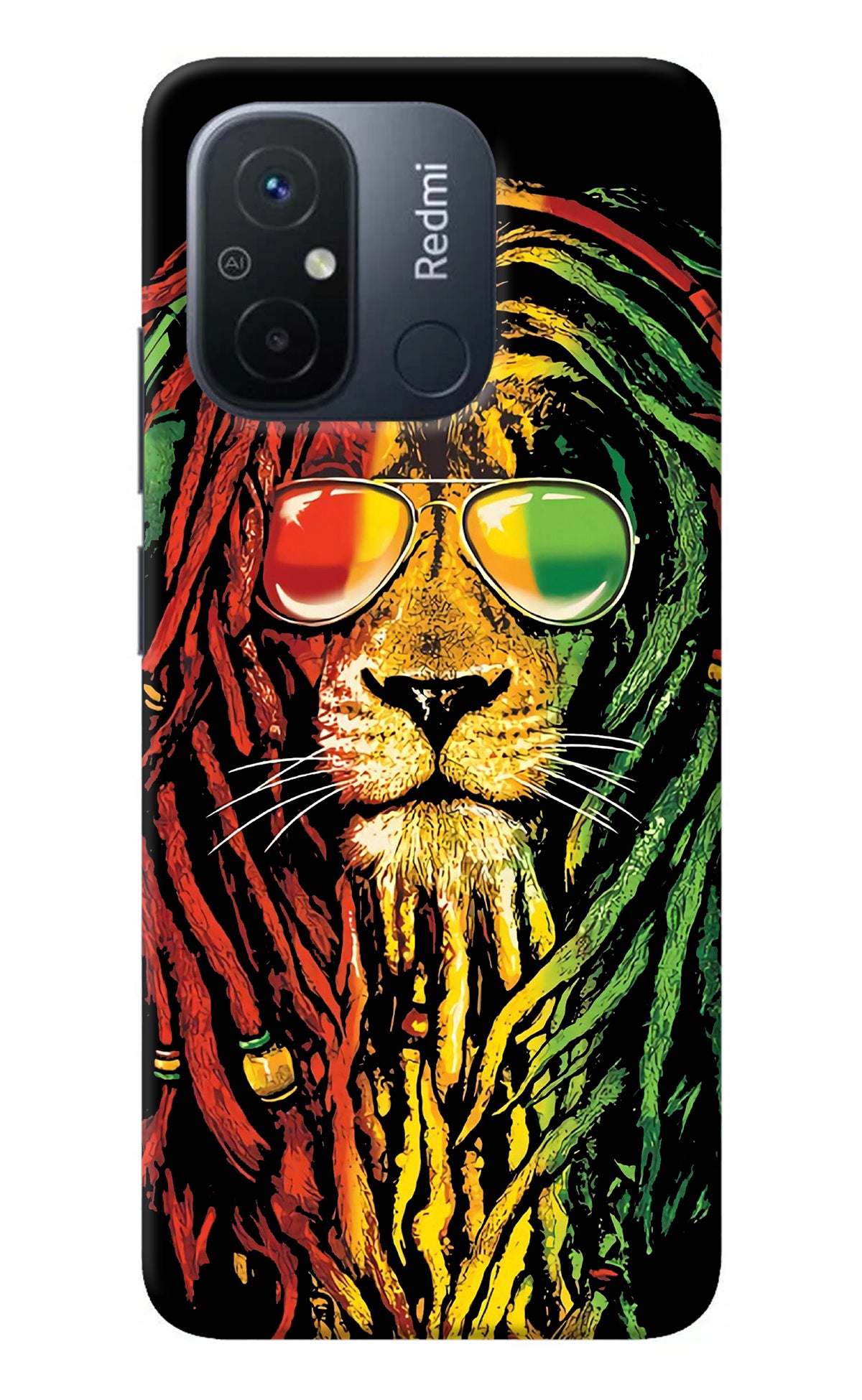 Rasta Lion Redmi 12C Back Cover