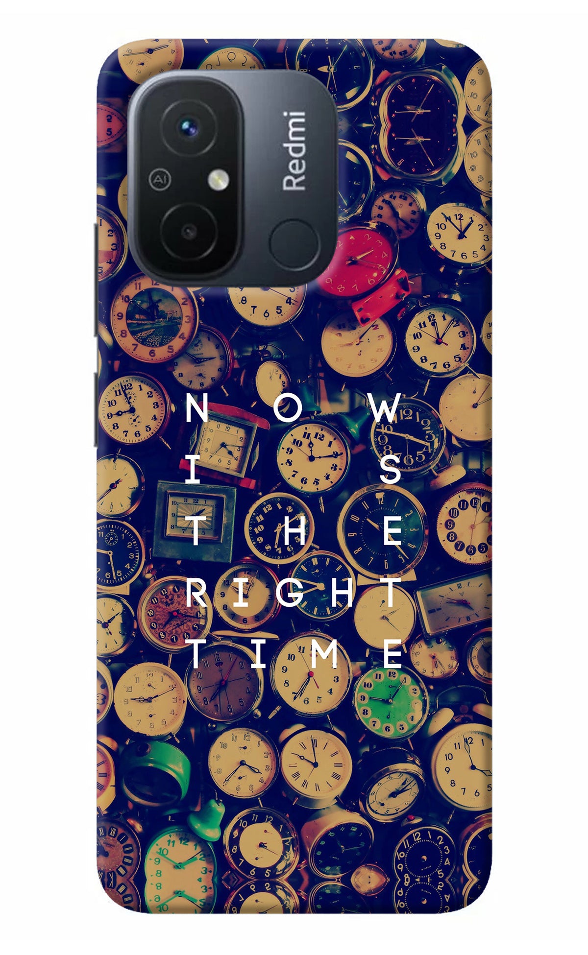 Now is the Right Time Quote Redmi 12C Back Cover